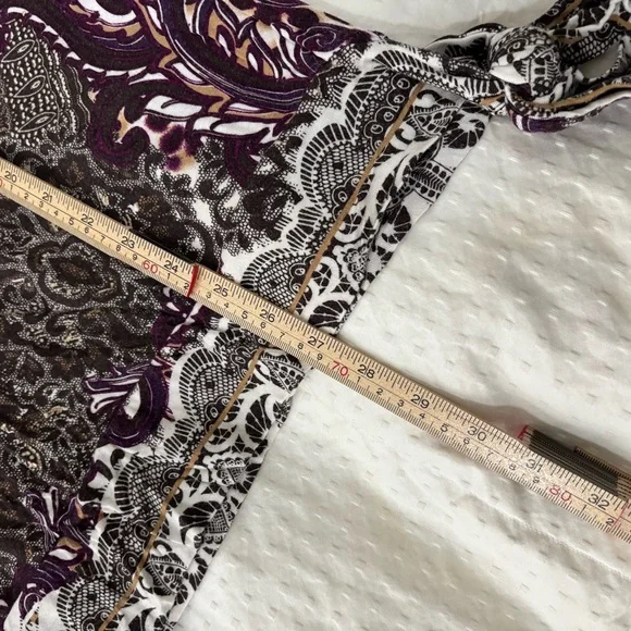 Chico's Purple and Brown Patterned Blouse - Picture 7 of 8